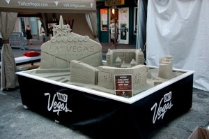 Camp Vegas Table top Sand Sculpture San Diego CA