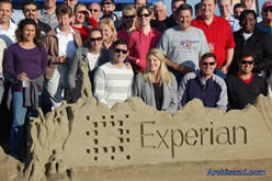 Experian Logo - Team Building Even in Sand